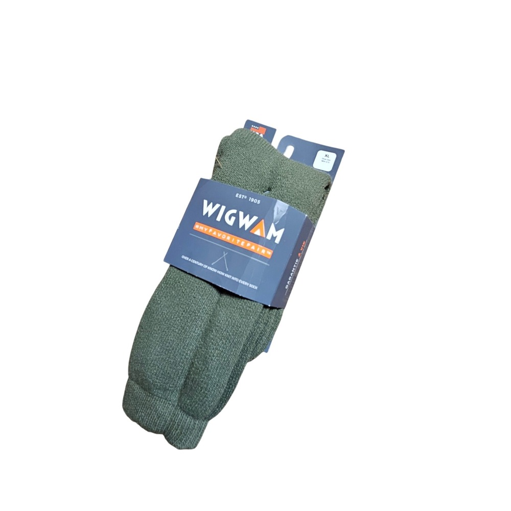Wigwam 40 Below Wool Blend Boot Socks Olive Green Mens XL 12-15 F2230 NWT